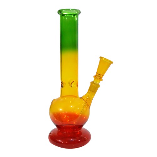 10 Inch Color Glass Ice Rasta Bong 