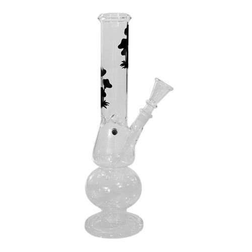 12 Inch Decal Design Glass Ice Bong