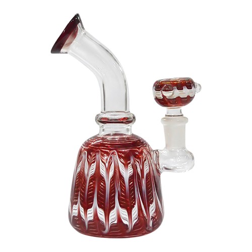 6 Inch Natural Color Fancy Artwork Glass Bong