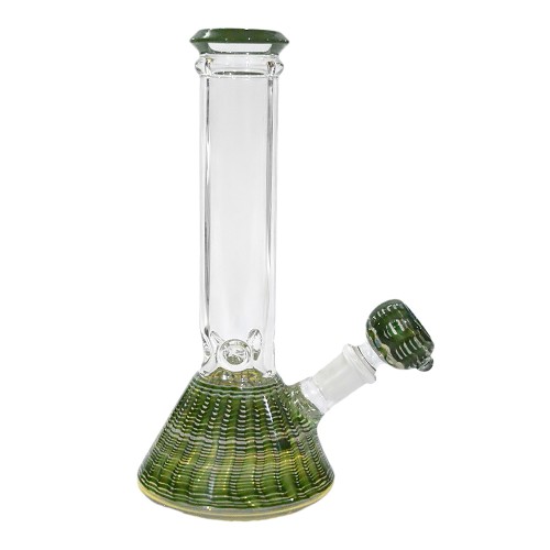 8 Inch Natural Color Fancy Artwork Glass  Ice Bong
