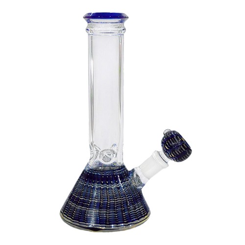 8 Inch Natural Color Fancy Artwork Glass  Ice Bong