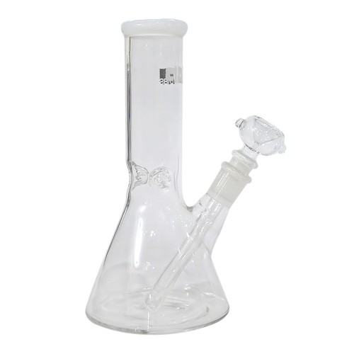 8 Inch Decal Print Glass Ice Bong