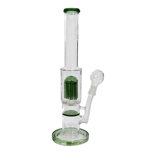 14 Inch Color Chamber With Honeycomb Tree Glass Bong