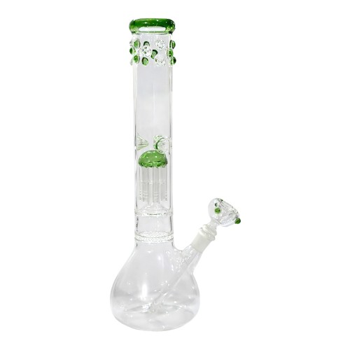 15 Inch Heavy Glass Tree With Honeycomb  Bong