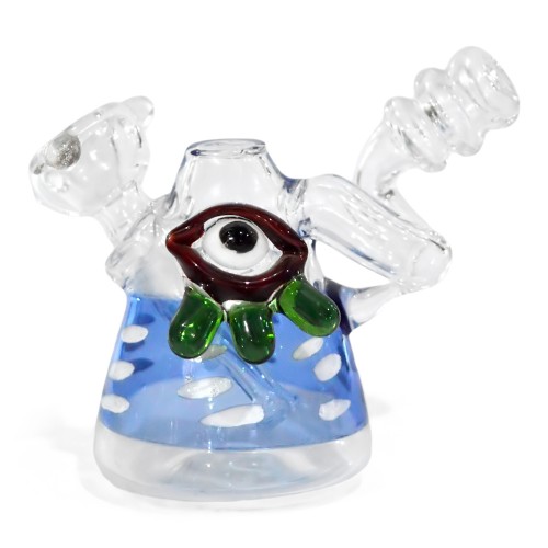 4Inch Eyes Design Color Glass Bong (163gm) 