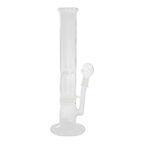 14 Inch Color Straight Single Honey Comb Glass Ice Bong