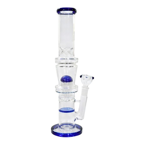 18 Inch Color Chamber With Honey Comb Glass Bong