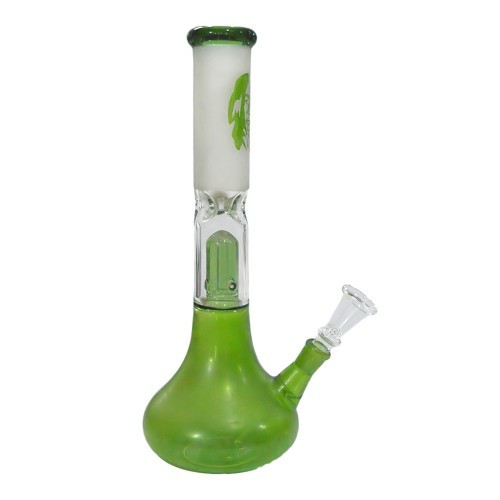 12 Inch Color Single Percolator With Sticker Glass Ice Bong