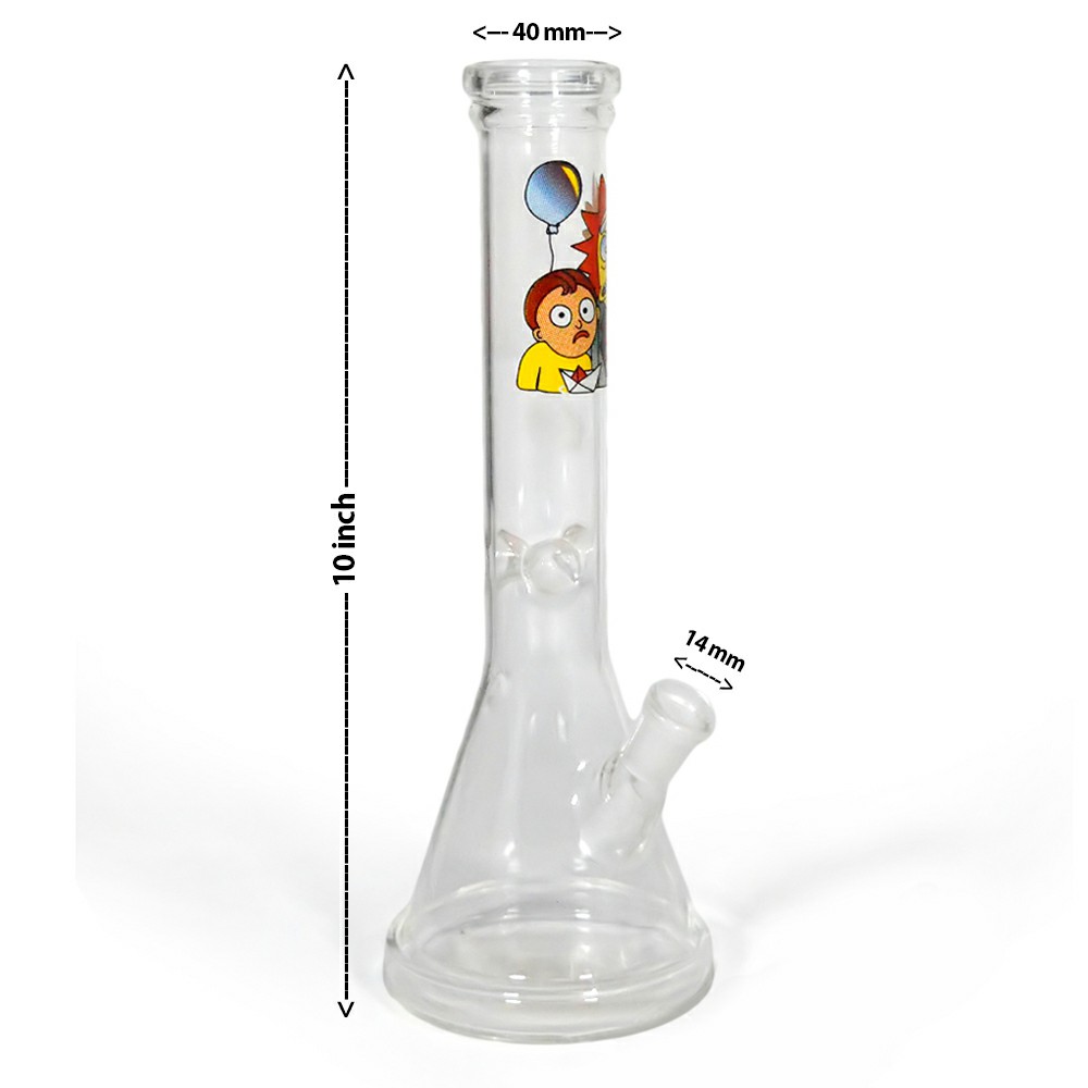 10 Inch Sticker Glass Ice Bong