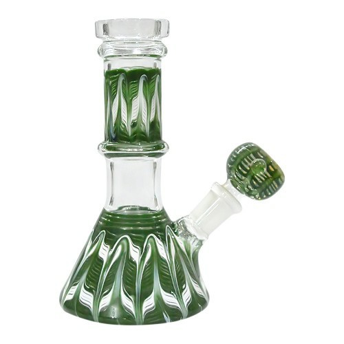 6 Inch Natural Color Glass One Leg Bong