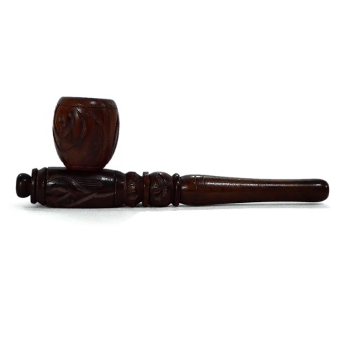 4-Inch Wooden Carving Pipe