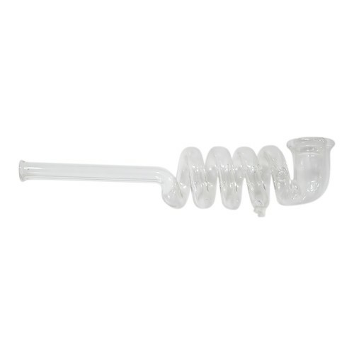 12cm 4 Ring Plain Glass Pipe