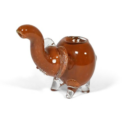 8cm Elephant Glass Pipe Small