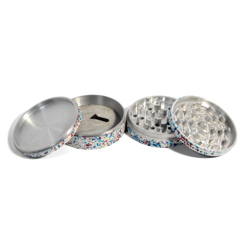  Aluminum Herb Grinder Marble Design ( 100 mm 4 Part )