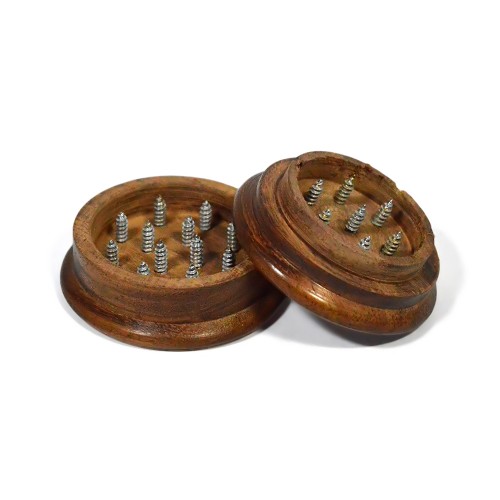 Wooden Bullet Herb Grinder (2 Part 2.5 Inch)