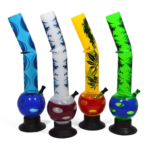 Assorted Acrylic Bong (16 Inch 50mm Single Bowl)