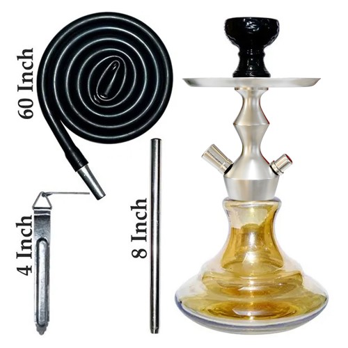12 Inch KrmaX Russian Base Ruster Color Hookah With Silicon Pipe