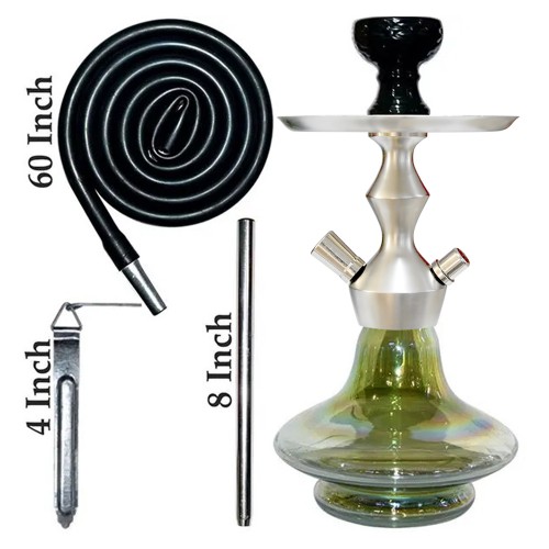 12 Inch KrmaX Russian Base Ruster Color Hookah With Silicone Pipe
