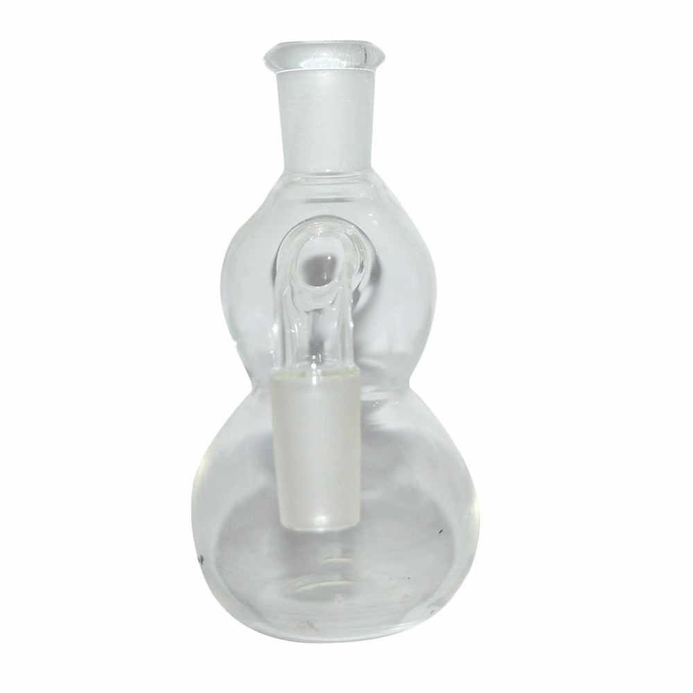 14mm Transparent Double Glass Ash Catcher 