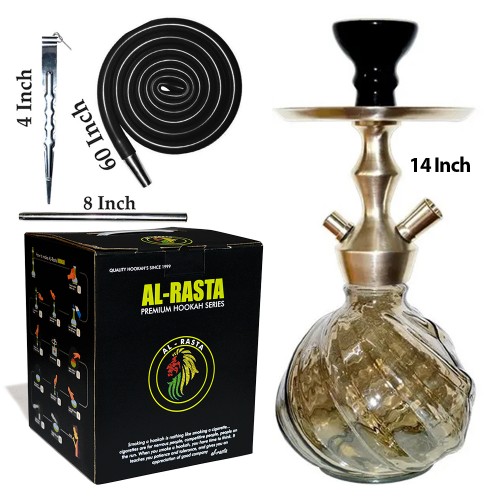 14 Inch KrmaX Black Gorilla  Hookah With Silicon Pipe