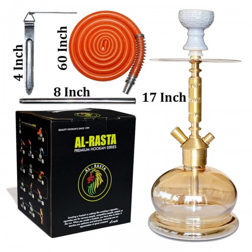 17 Inch KrmaX Original Buffalo Brass Hookah With Silicon Pipe