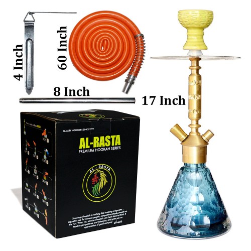 17 Inch KrmaX Original Star Fish Brass Hookah With Silicon Pipe