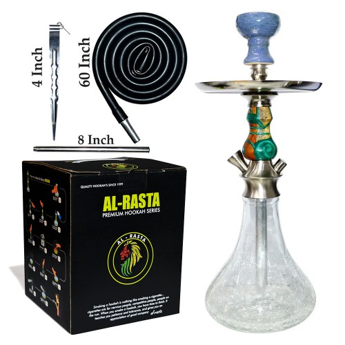 18 Inch KrmaX White Panda Hookah With Silicon Pipe