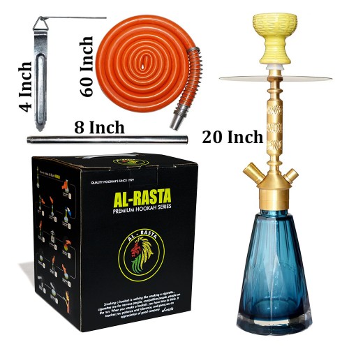 20 Inch KrmaX Original Dolphin Brass Hookah With Silicon Pipe