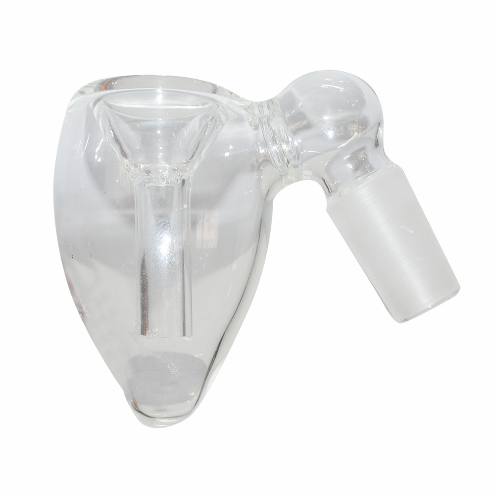 14mm Transparent Conical Shape One Leg Glass Ash Catcher