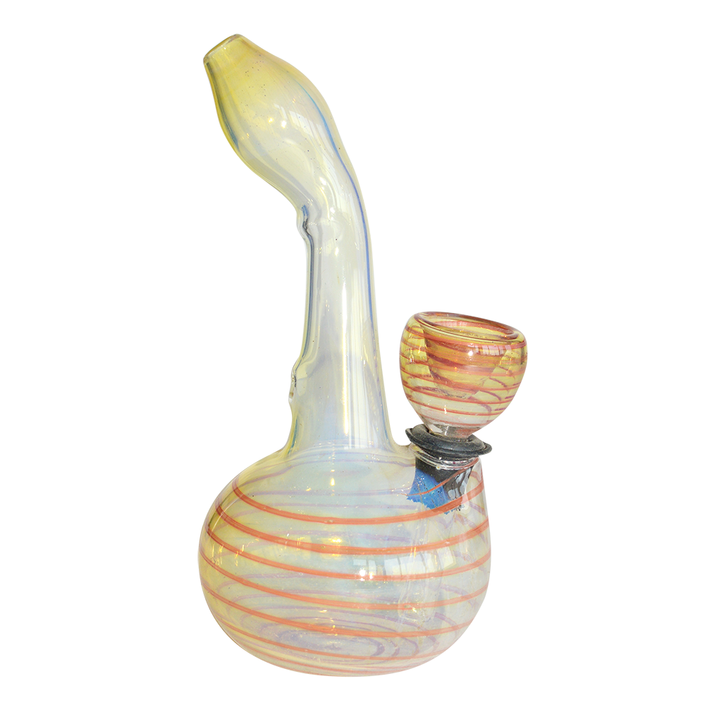 6inch Color Changing  Glass Bong Single Bowl 