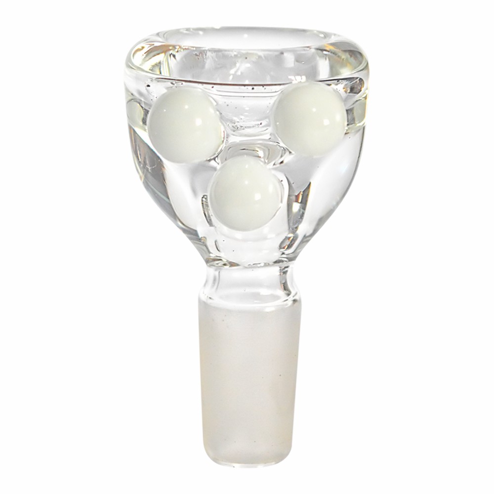 14mm White Marble Glass Bong Cap 