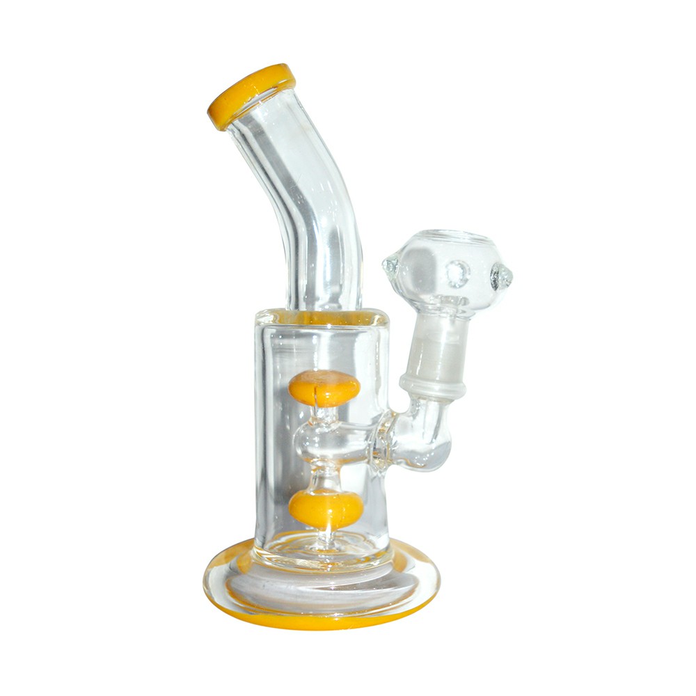 6 Inch Color Double Diffuser Glass Bong