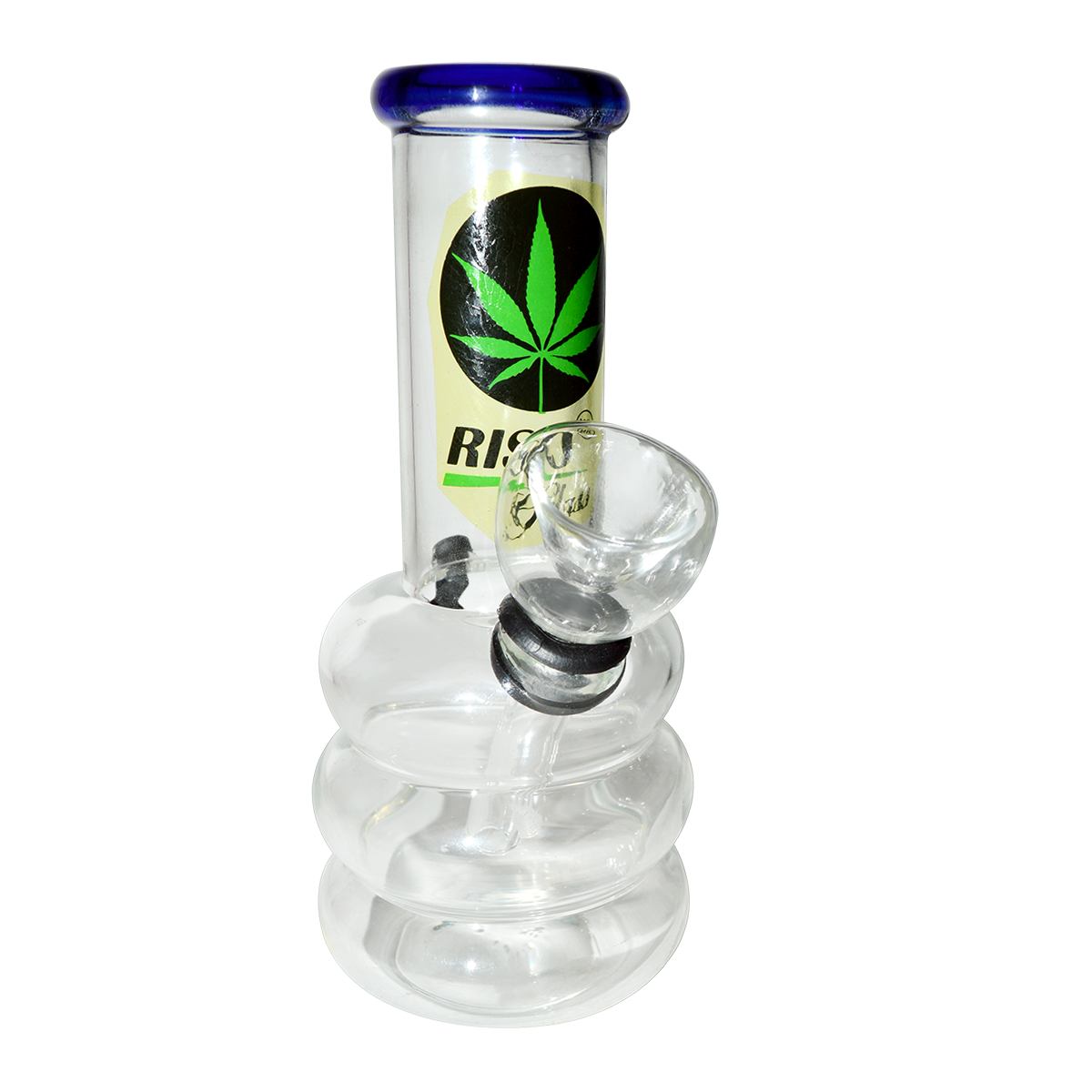 6 Inch Decal Print  Glass Bong 