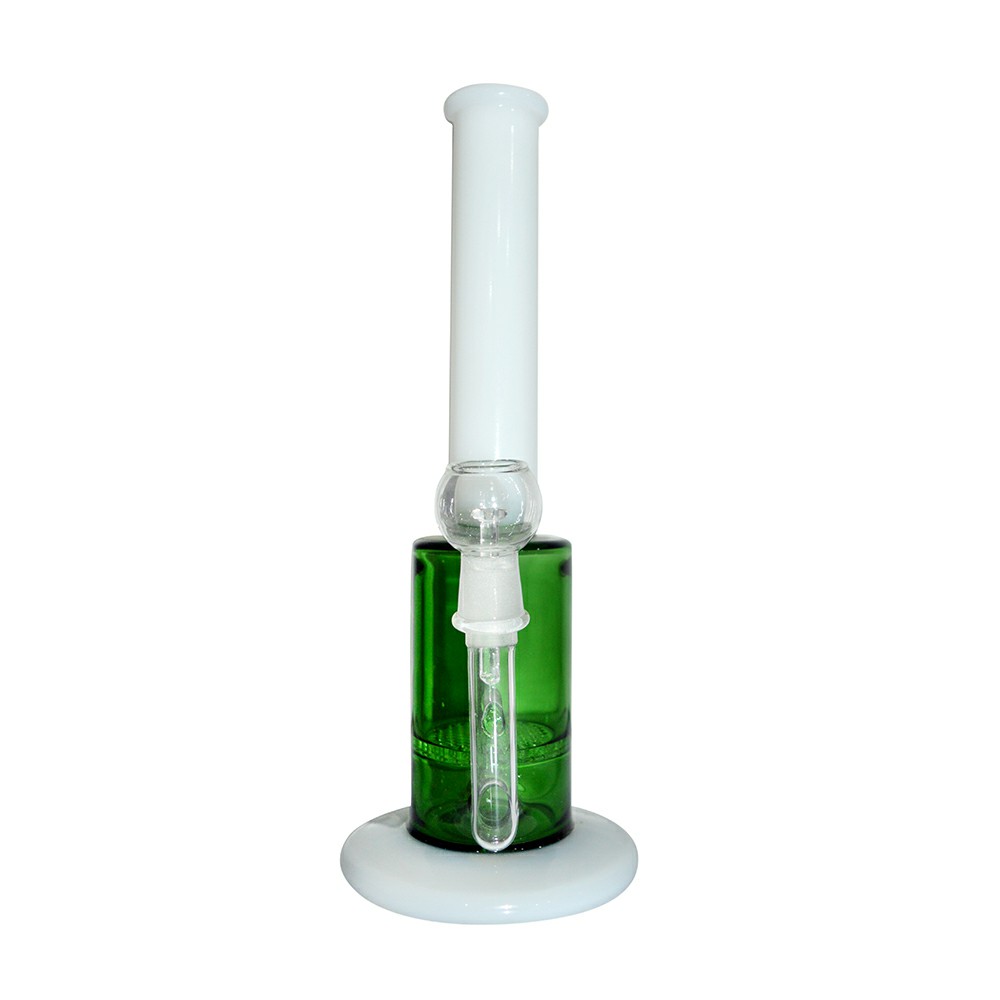 10 Inch Color Base Single Honey Comb Glass Oil Bong