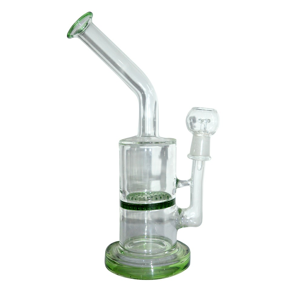 9 Inch Color Bend Single Honey Comb Glass Oil Bong