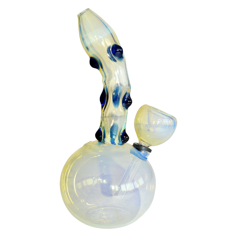 6 Inch Color Changing Single Bowl Glass  Waterpipe Bong