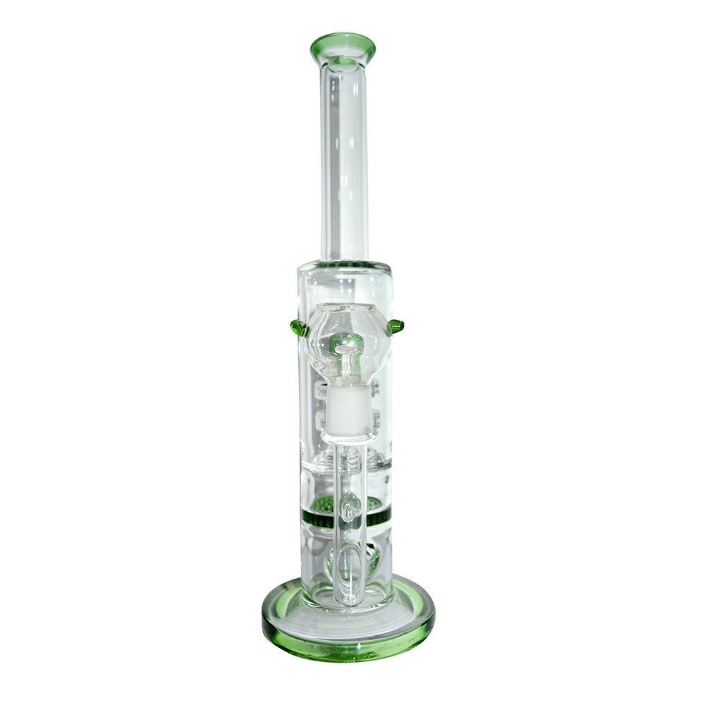 12 Inch Color Percolator With Honey Comb Glass Oil Bong