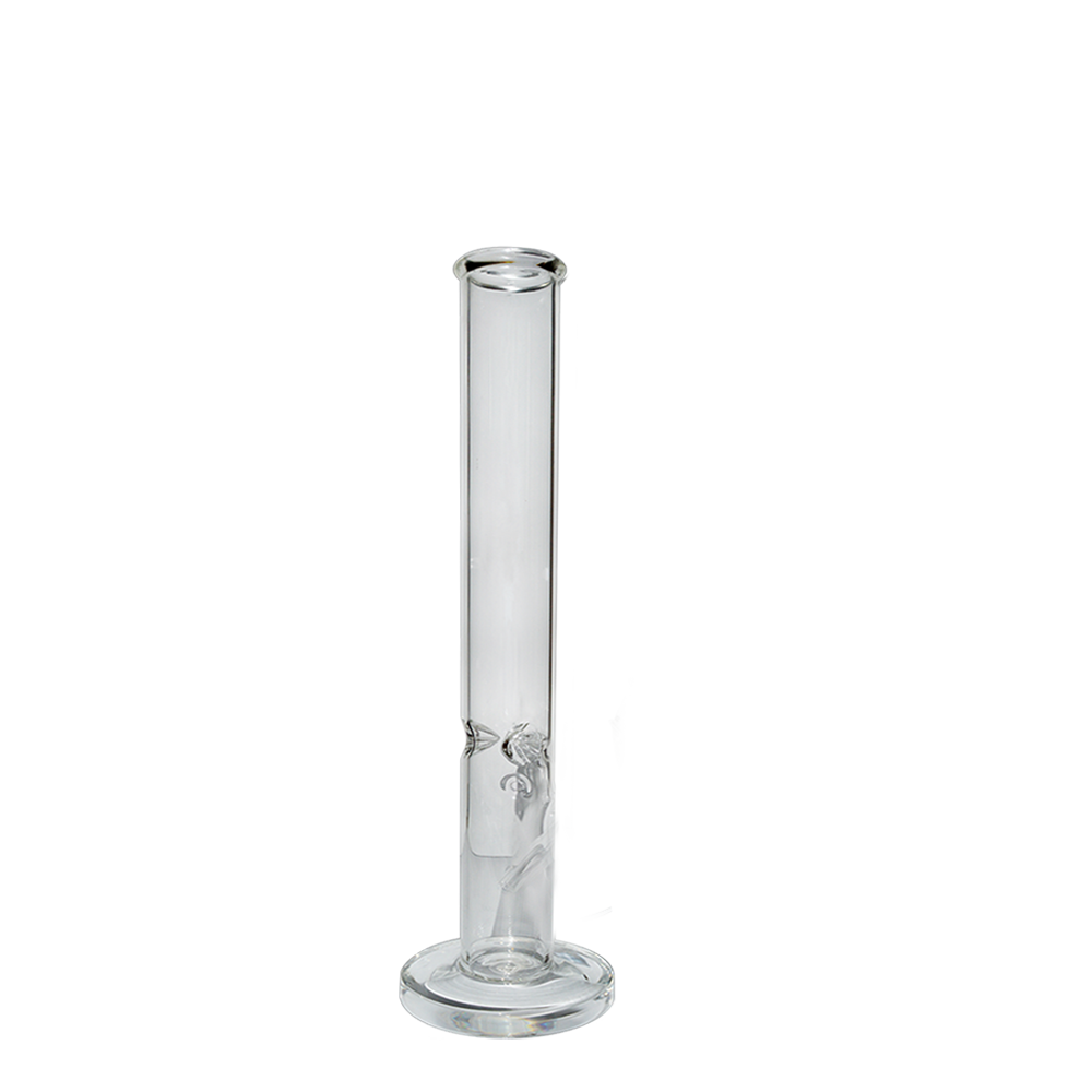 8 Inch Transparent Straight  Glass Ice Bong Plain 