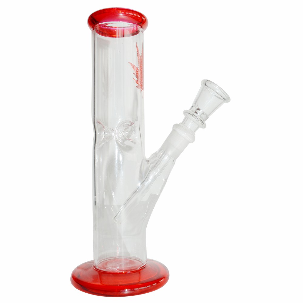 8 Inch Decal Print Glass Ice Bong  