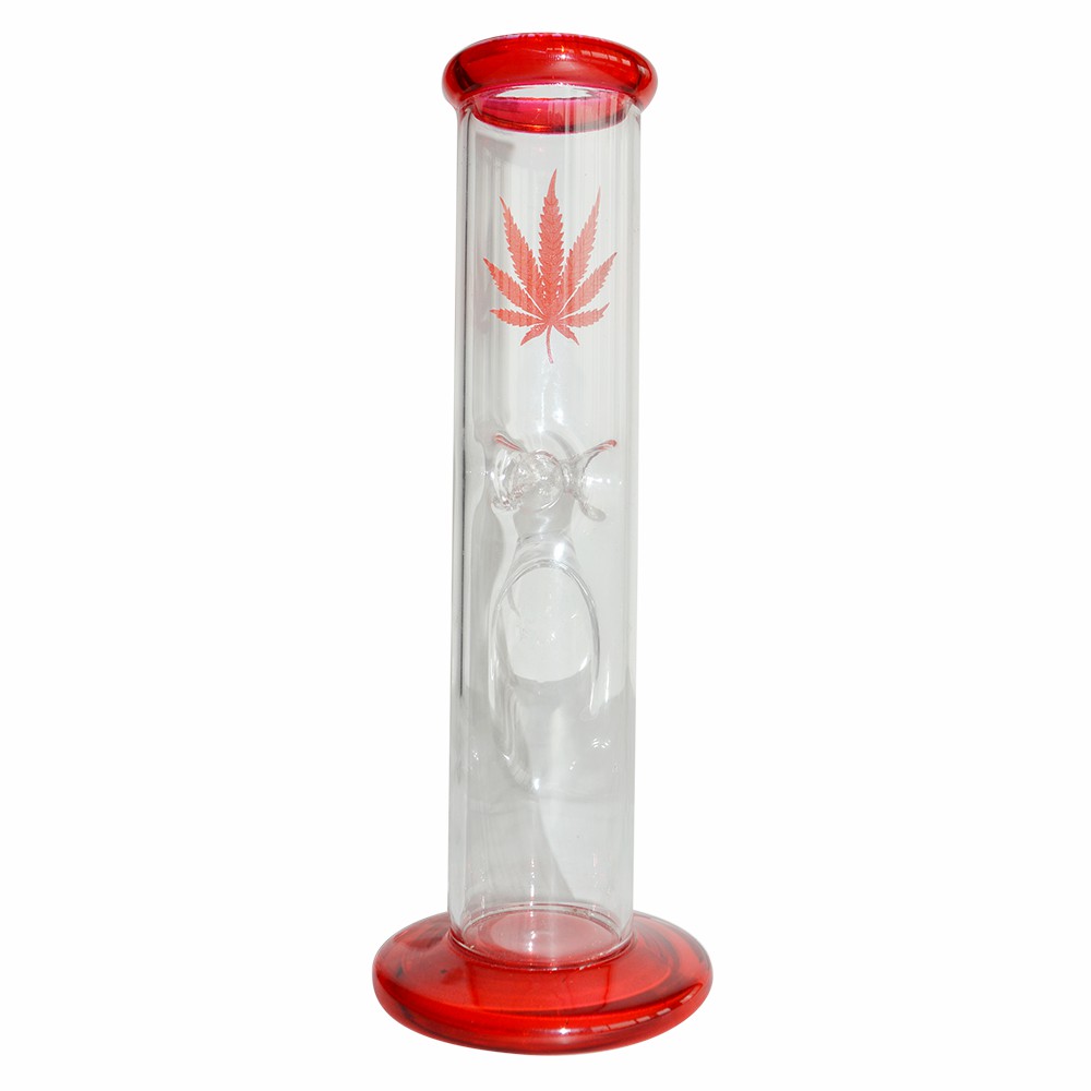 8 Inch Decal Print Glass Ice Bong  