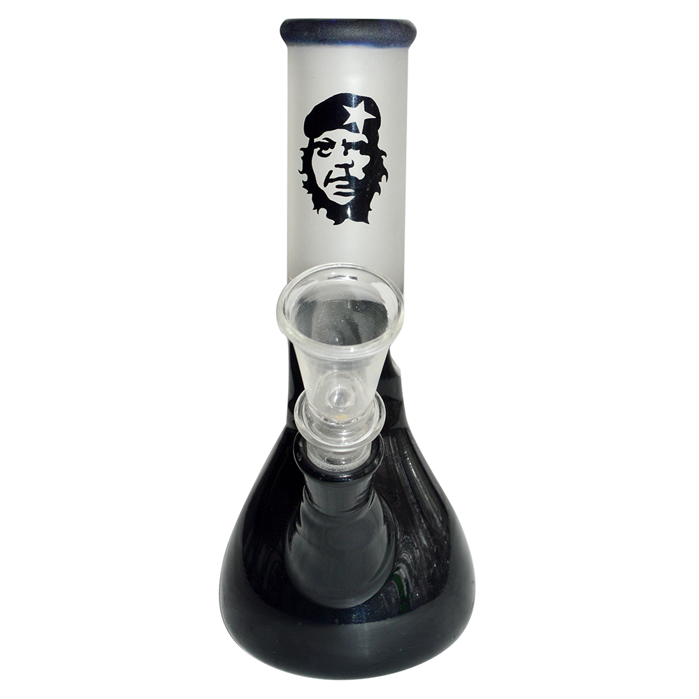 8 Inch Decal Print Glass Smoking Ice Bong 