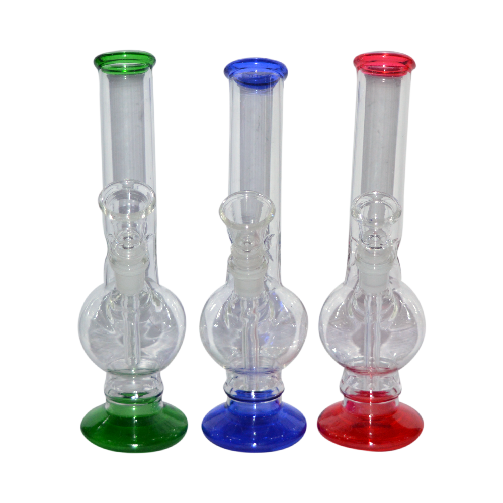 8 Inch Glass Printed Color Smoking Pipe Ice Bong 