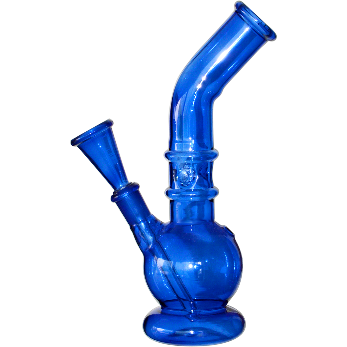 8 Inch Color  Glass Ice Bong 