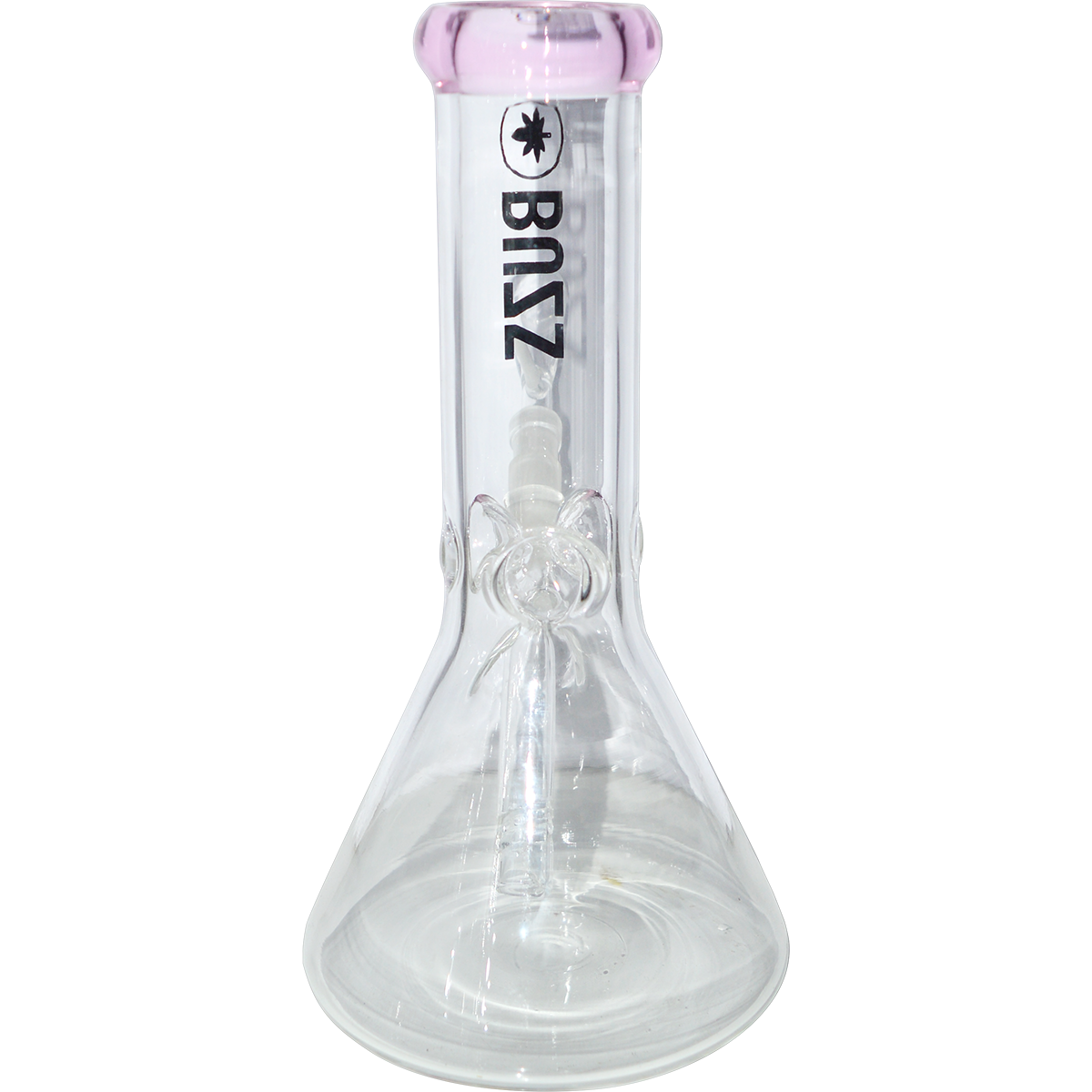 8 Inch Decal Print  Glass Ice Bong Transparent 