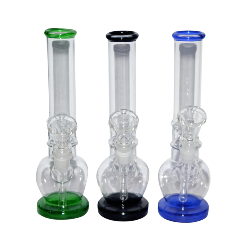 8 Inch Printed Color Glass Ice Bong