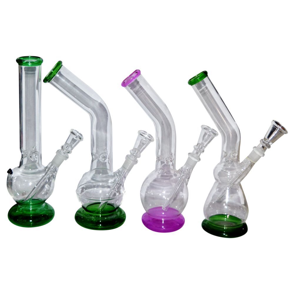 10 Inch Printed Color Glass Ice Bong 