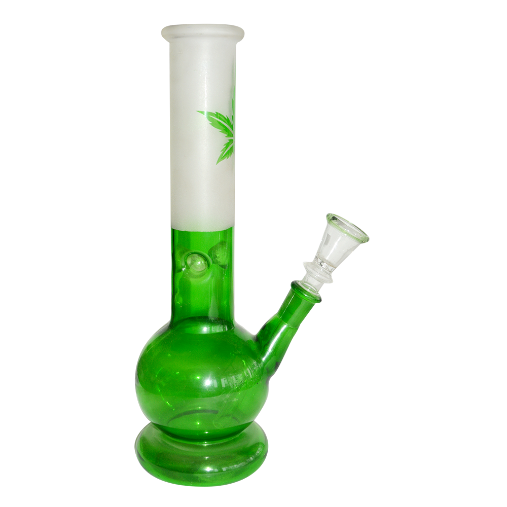10 Inch Printed  Color Glass Ice Bong Frost 