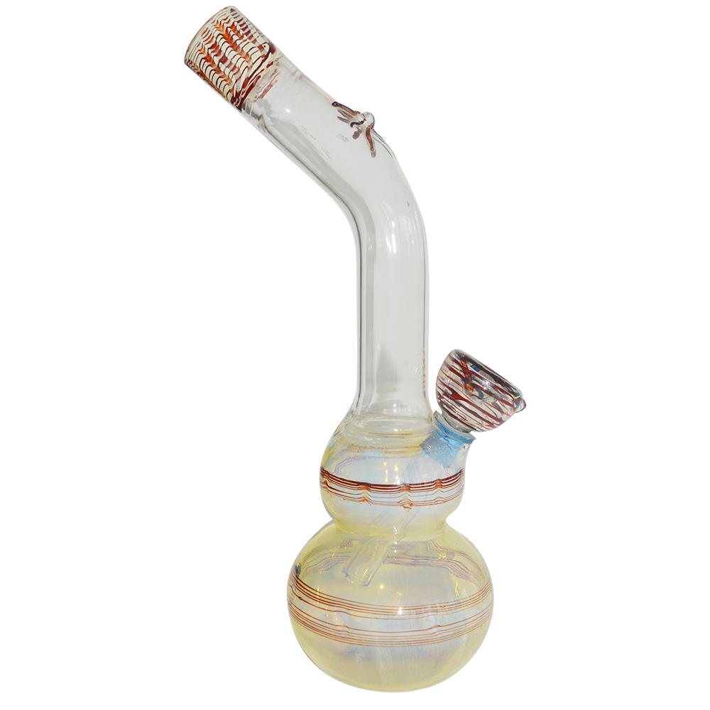 10 Inch Double Bowl Color Changing Glass Ice Bong  