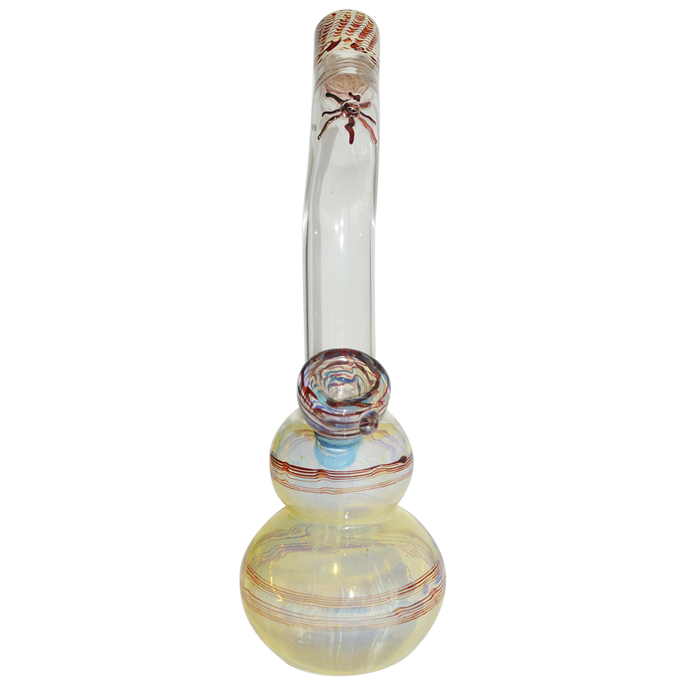 10 Inch Double Bowl Color Changing Glass Ice Bong  