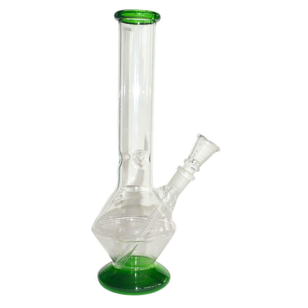 10 Inch Printed Color  Glass Ice Bong 